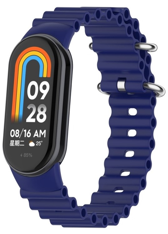 Купити Ремінець для фітнес-браслету BeCover Wave Style for Xiaomi Mi Smart Band 8 / 9 / 10 Deep Blue (714352) - Фото 1 Ремінець для фітнес-браслету BeCover Wave Style for Xiaomi Mi Smart Band 8 / 9 / 10 Deep Blue (714352) - Фото 1