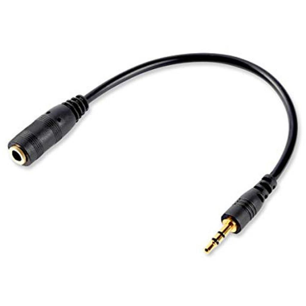 Кабель 3.5 мм -3.5 мм REAL-EL Audio Pro mini-jack 3.5мм (M)-mini-jack 3.5мм (F) 1m Black (EL123500041) - Фото 1