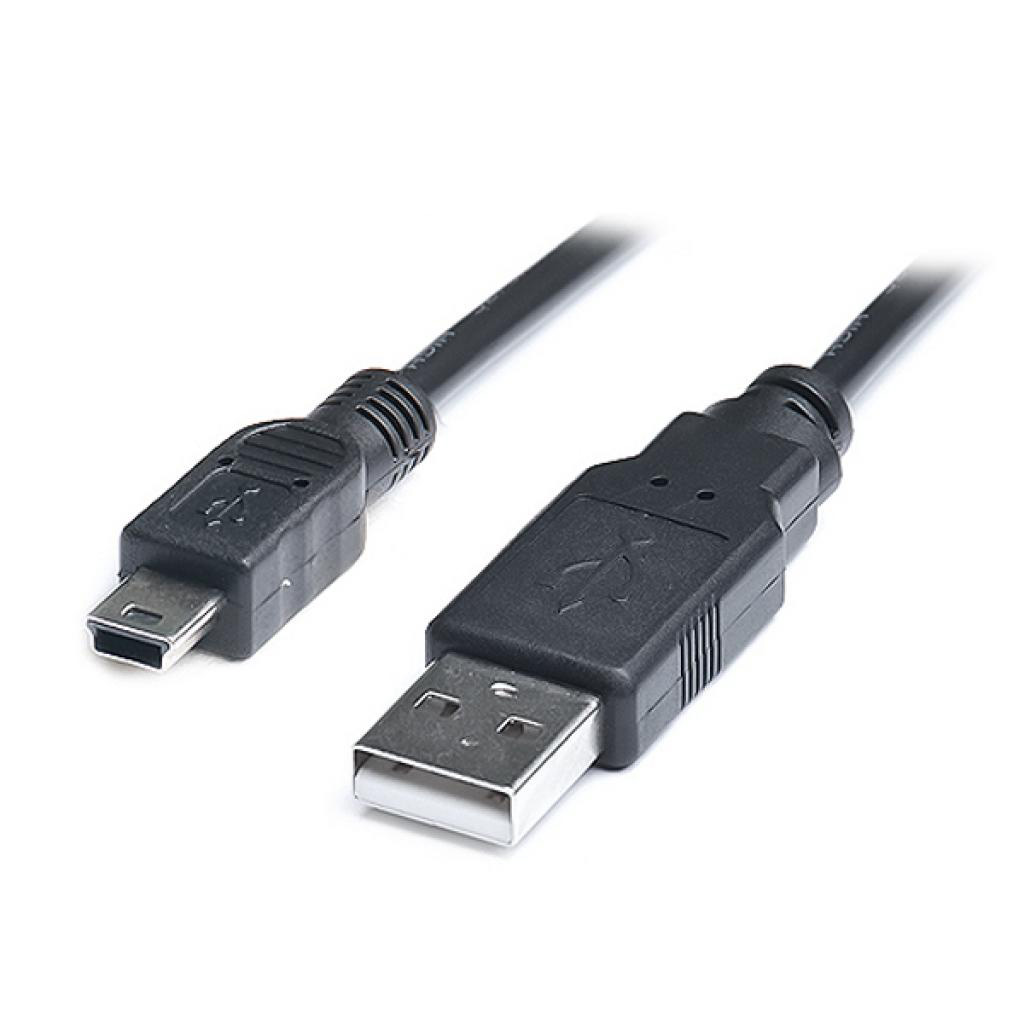 Кабель USB - miniUSB REAL-EL USB2.0 AM-mini B 1.8M Black - Фото 1