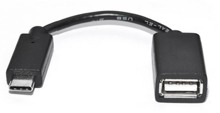 Переходник REAL-EL USB Type-C AF-USB OTG 0.1m Black (EL123500030) - Фото 1