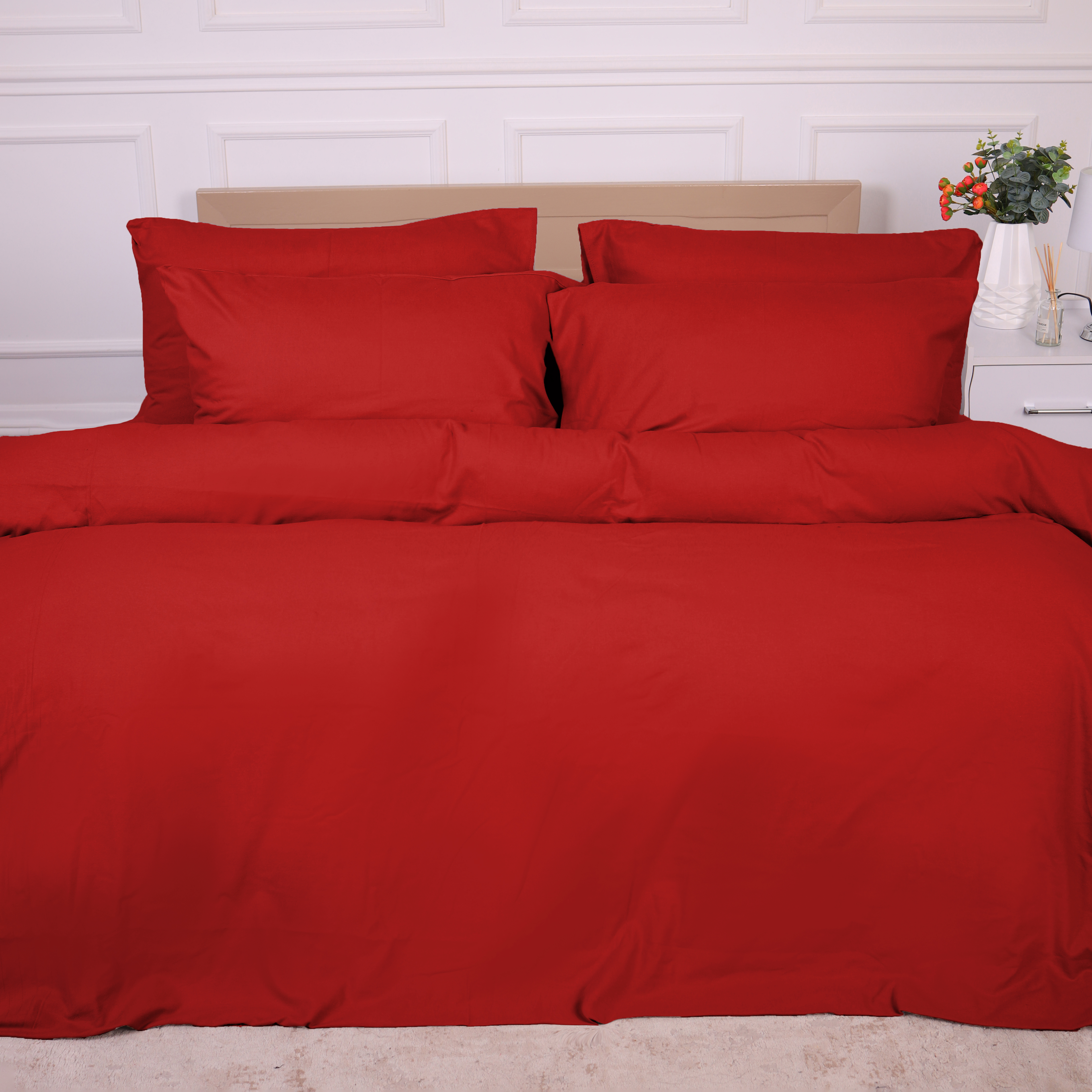 Простынь двуспальная MirSon Фланель 009 Red 180x200 см (2200009651977) - Фото 1