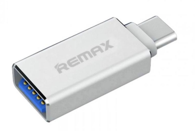 Переходник Remax OTG USB to Type C Silver (RA-OTG1) - Фото 1