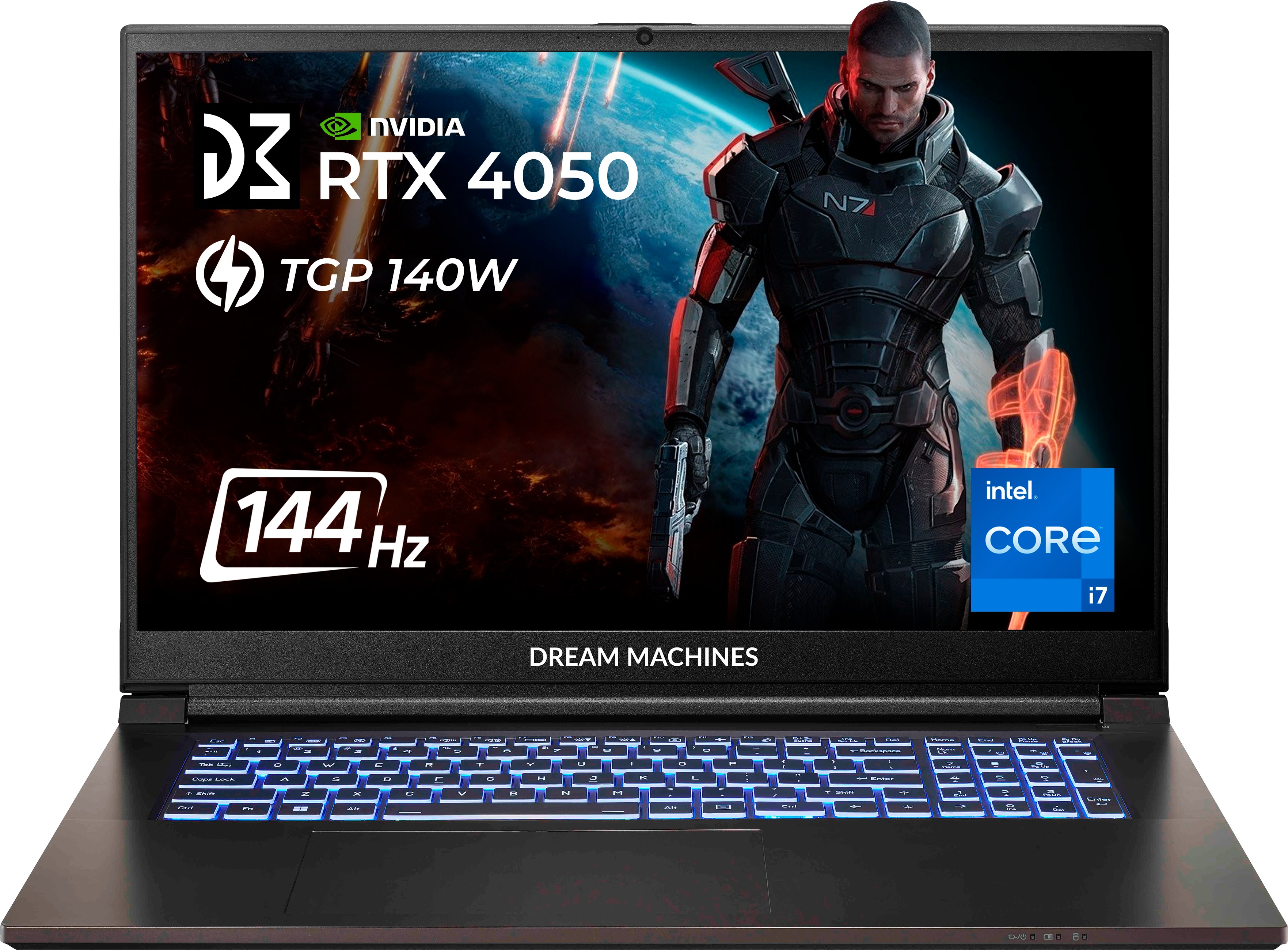 Уценка - Ноутбук игровой Dream Machines RG4050-17 (RG4050-17UA31) Black - Фото 1