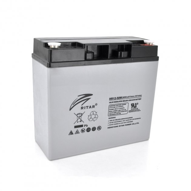 Аккумулятор для ИБП Ritar 12V 14AH (HR1250W/01711) AGM - Фото 1