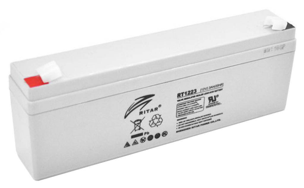 Аккумулятор для ИБП Ritar AGM RT1223 12V-2.3Ah - Фото 1