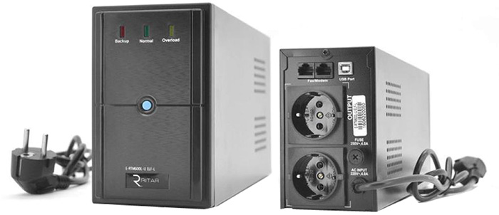 Источник бесперебойного питания Ritar E-RTM600L-U (360W) ELF-L (E-RTM600L-U) - Фото 1
