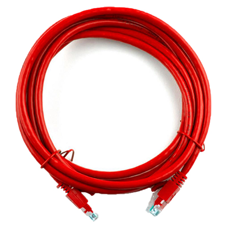 Кабель патч-корд Ritar RJ-45 Cat.5 10m Red (PCR-CU/10Rd / 04294) - Фото 1