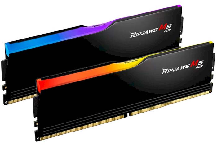 Память DDR G.Skill Ripjaws M5 RGB Black DDR5-5200 32GB (2x16GB) (F5-5200J4040A16GX2-RM5RK) - Фото 1