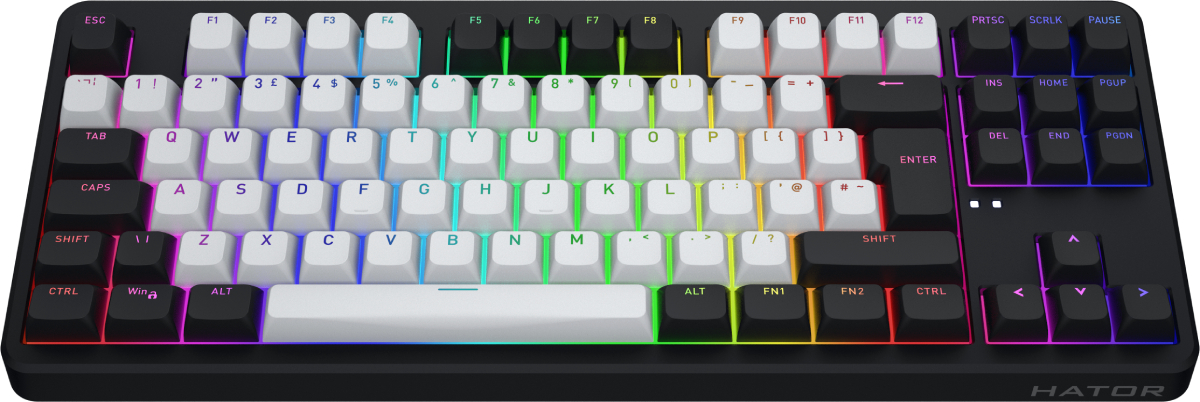 Клавиатура беспроводная игровая Hator Rockfall 3 Mecha TKL wireless orange (HTK850EU) Black - Фото 1