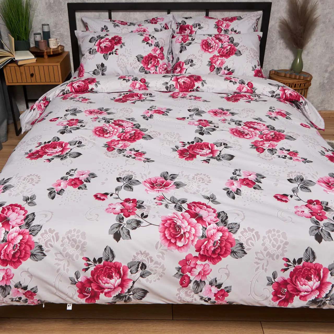Комплект постільної білизни Moon&Star Бязь Gold Люкс Rose Whisper 160х220х2 нав. 4х70х70 (MS-820009729) - Фото 1