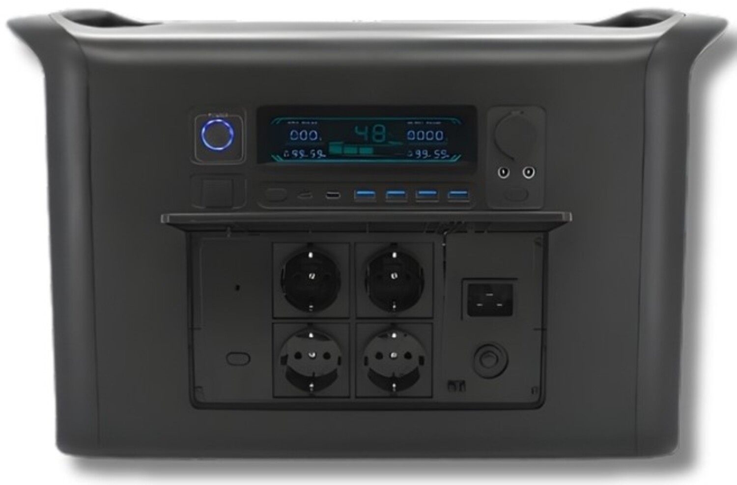 Зарядна станція універсальна Ctolity AP2000 (2400W,2048Wh) з LiFePO4-батареєю MPPT 600W Black (714964) - Фото 1