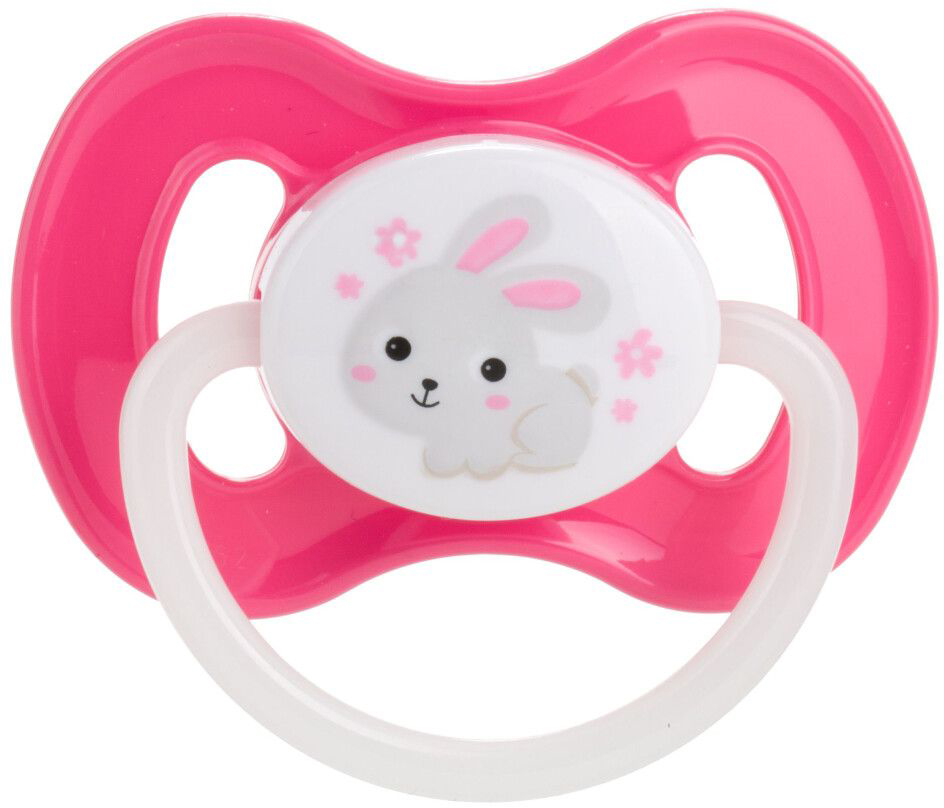Кругла пустушка Canpol babies 0-6 м-ців Bunny & Company рожева (23/277_pin_new) - Фото 1