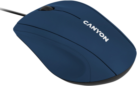 Мышь проводная Canyon CNE-CMS05BL Blue - Фото 1