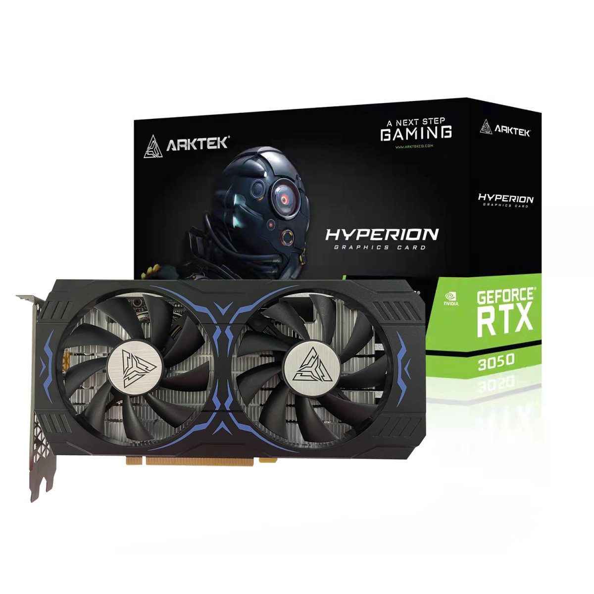Відеокарта Arktek NVIDIA GeForce RTX3050 GDDR6 8GB 128Bit Dual Fan (AKN3050D6S8GH1) - Фото 1