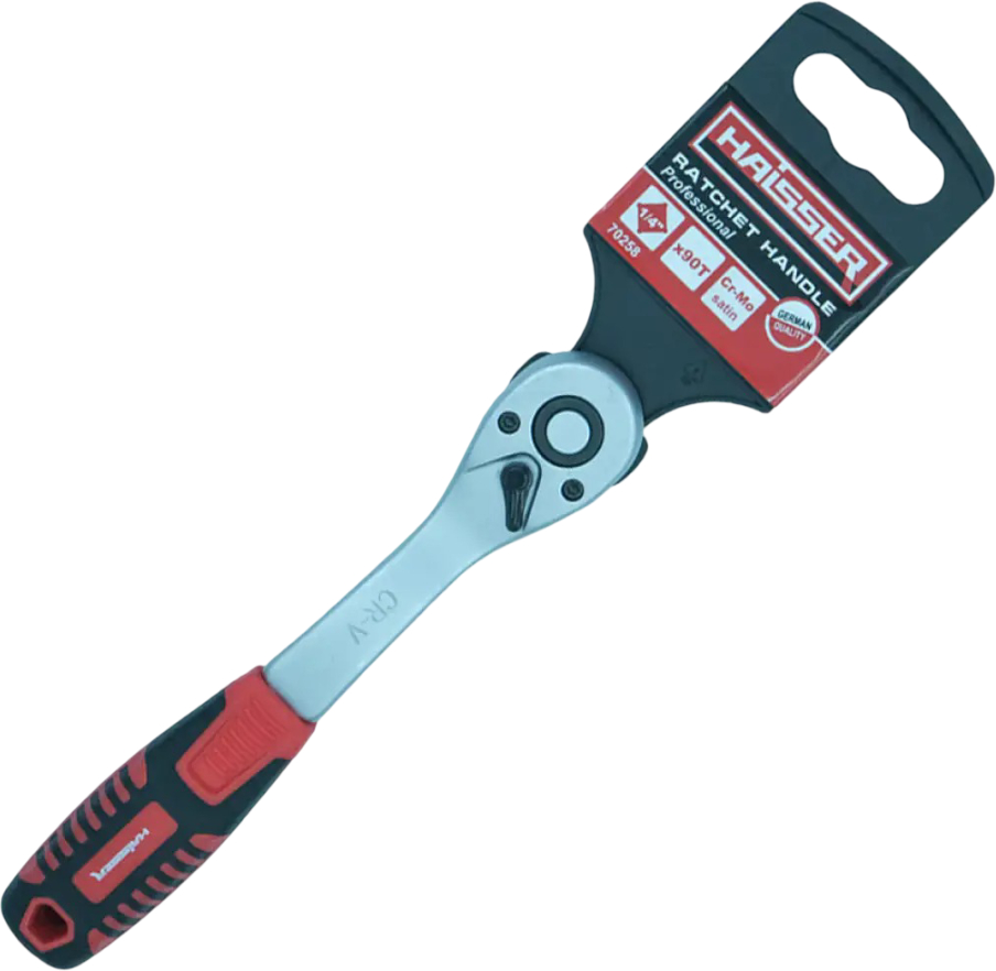 Ключ-трещетка Haisser 1/4" 90 зубцов с подвеской (70258) - Фото 1