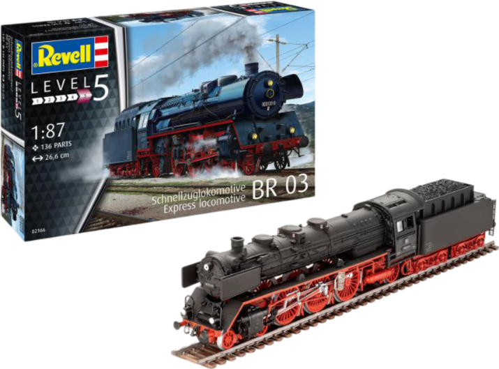 Набір для моделювання техніки Revell Експрес локомотив BR03 з тендером 1:87 (RVL-02166) - Фото 1
