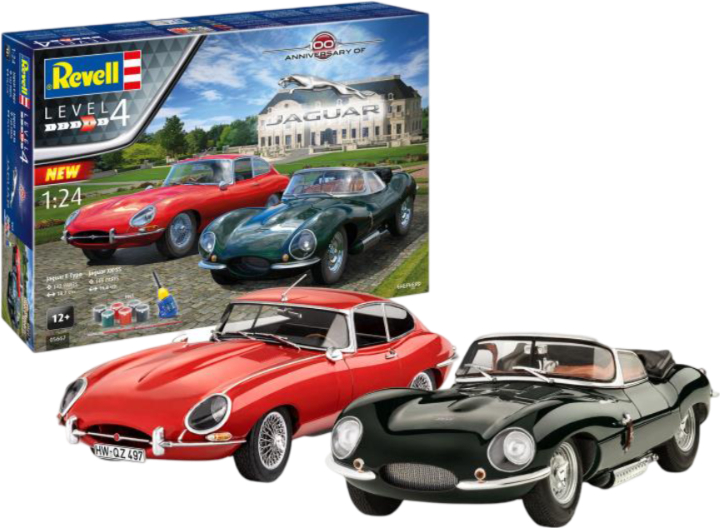 Набір для моделювання техніки Revell набір До 100 річниці автомобілі Jaguar 1:24 (RVL-05667) - Фото 1