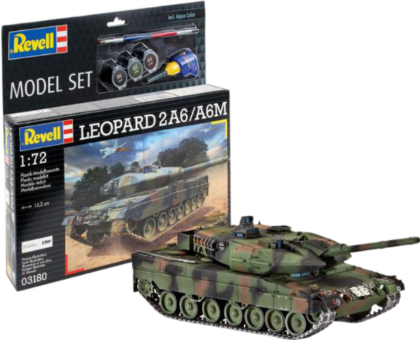 Набір для моделювання техніки Revell набір Танк Леопард 2A6/A6M 1:72 (RVL-63180) - Фото 1