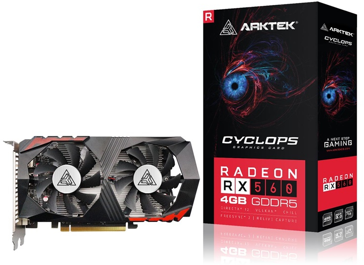 Відеокарта Arktek RX 560 4GB GDDR5 128-bit DVI/HDMI/DP (AKR560D5S4GH1) - Фото 1