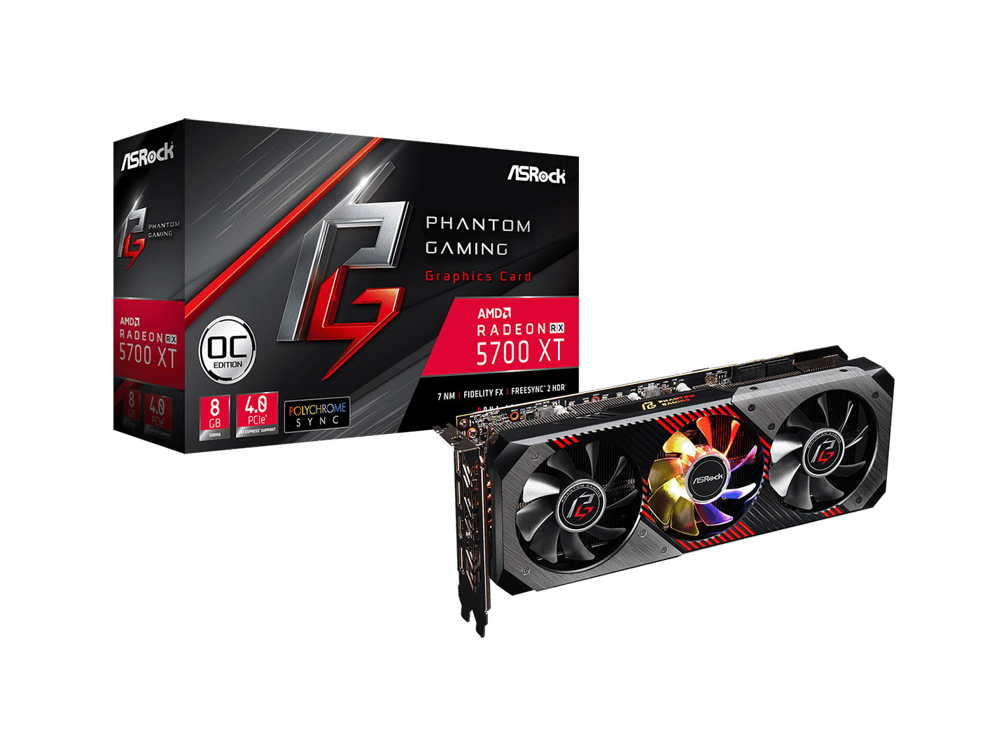 Відеокарта ASRock AMD Radeon RX 5700 XT Phantom Gaming D 8G OC 8GB DDR6 ...