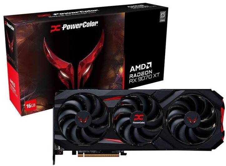Видеокарта PowerColor AMD Radeon RX 9070 XT 16GB GDDR6 Red Devil Backplate Special Edition PowerColor (RX9070XT 16G-E/OC/BP) - Фото 1