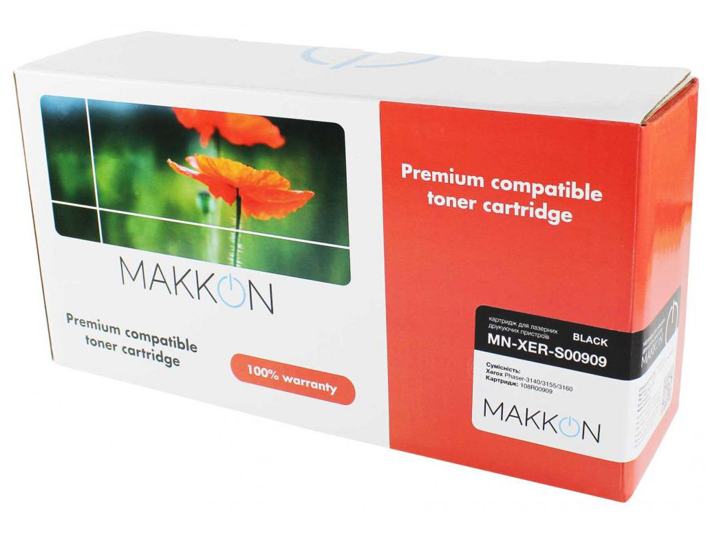 Картридж для лазерных принтеров/МФУ Makkon Xerox 108R00909 (S00909) 2.5k (MN-XER-S00909) - Фото 1