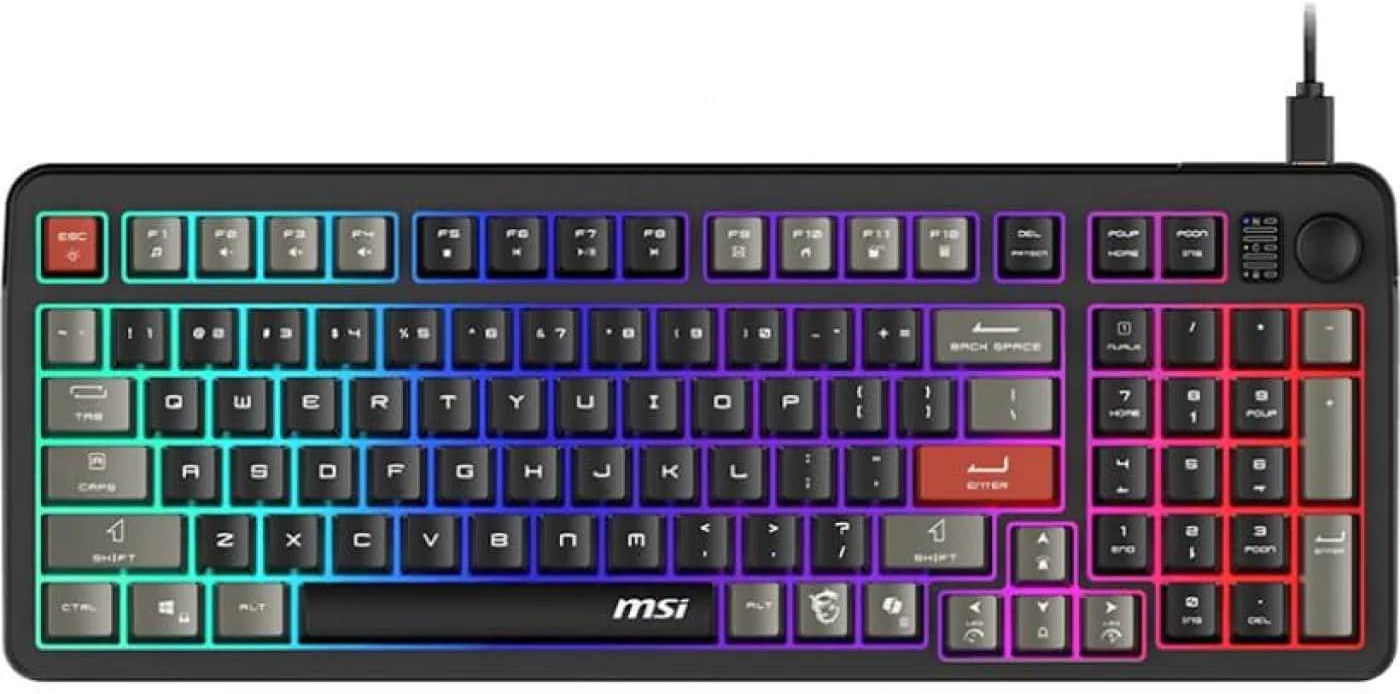 Клавіатура дротова ігрова MSI FORGE GK110 UA Black (S11-04UA226-HH9) - Фото 1