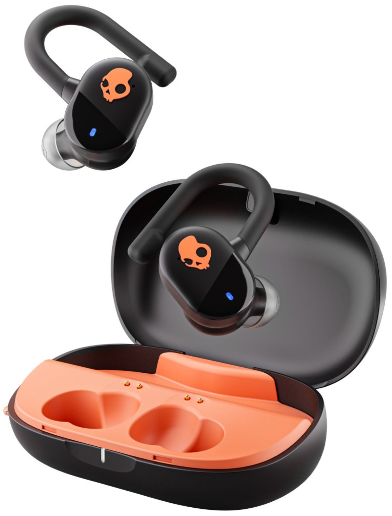 Наушники вкладыши беспроводные TWS Skullcandy TW Push Play Active True Black/Orange (S2PPW-S749) - Фото 1