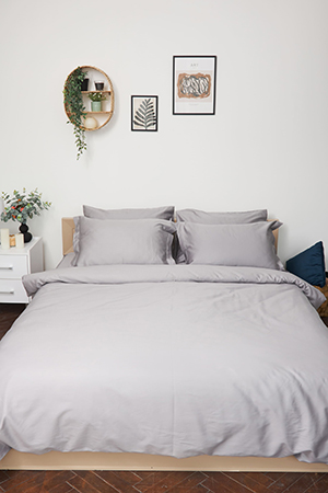 Комплект постельного белья Moon&Star King Size 220x240 Smoke Satin Premium (MS-820000423) - Фото 1