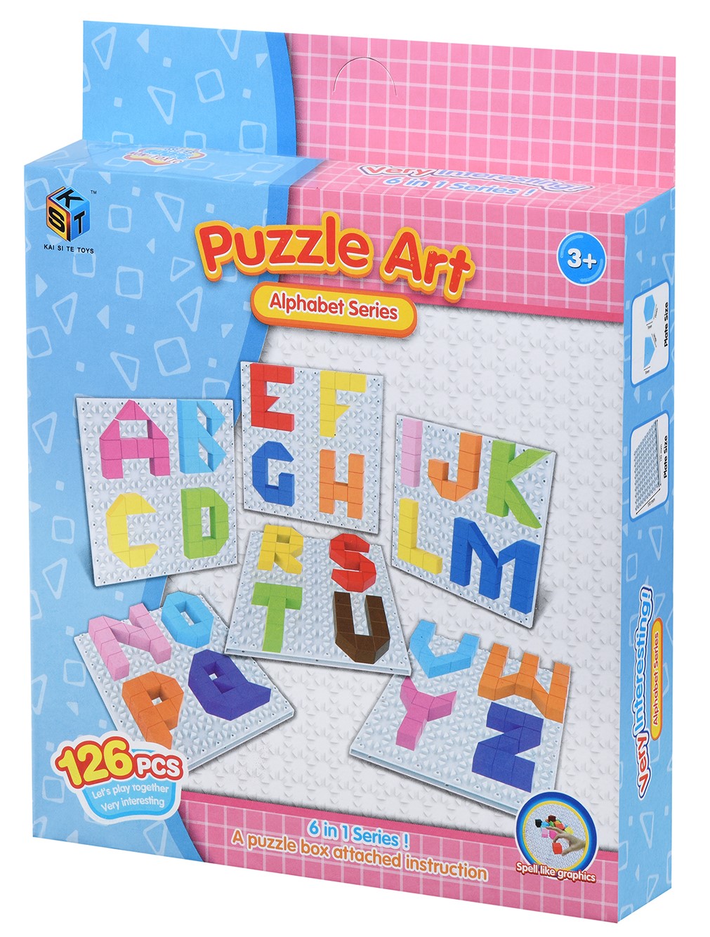 Пластиковая мозаика Same Toy Puzzle Art Alphabet Series 126 эл. (5990-3Ut) - Фото 1
