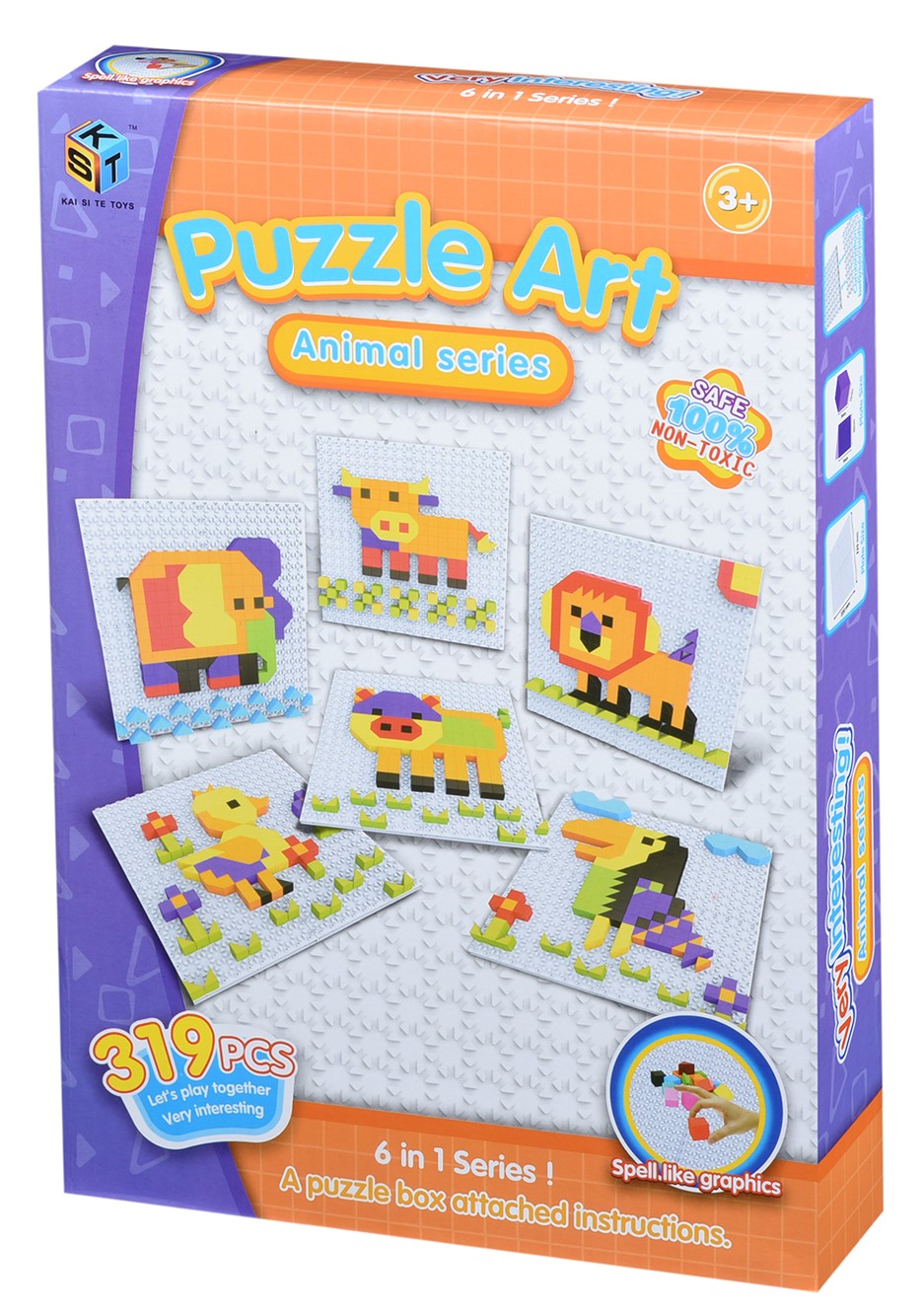 Пазли картонні (3-4 роки) Same Toy Puzzle Art Animal Serias 319 ел. (5992-2Ut) - Фото 1