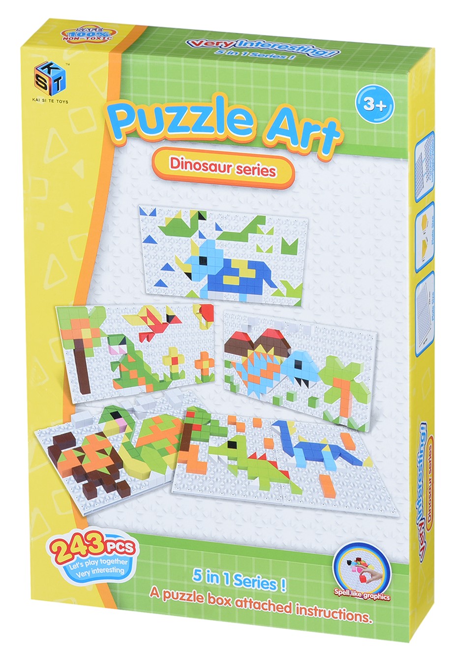 Пластиковая мозаика Same Toy Puzzle Art Dinosaur Serias 243 эл. (5991-5Ut) - Фото 1