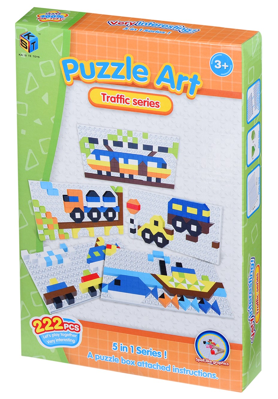 Пластиковая мозаика Same Toy Puzzle Art Traffic Serias 222 эл. (5991-4Ut) - Фото 1