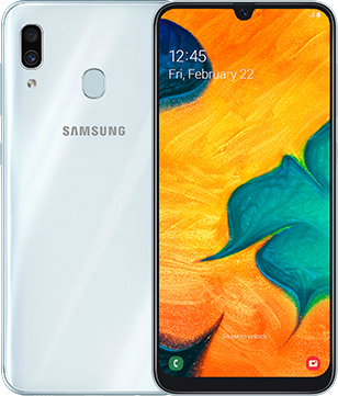 Смартфон Samsung Galaxy A30 4/64Gb White (SM-A305FZWO) купить - цена ...
