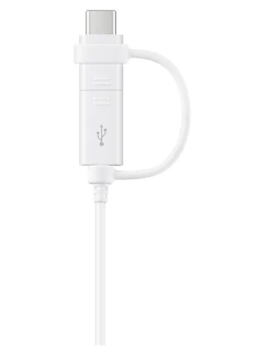 Кабель синхронизации данных Samsung USB Combo Type-C Micro USB 1.5m White (EP-DG930DWEGRU) - Фото 1