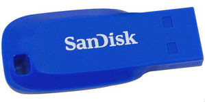 Флеш USB SanDisk Cruzer Blade Blue Electric 16GB (SDCZ50C-016G-B35BE) - Фото 1