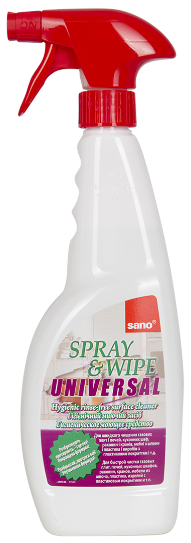 Чистящее средство универсальное Sano SPRAY & WIPE UNІVERSAL 750 мл - Фото 1
