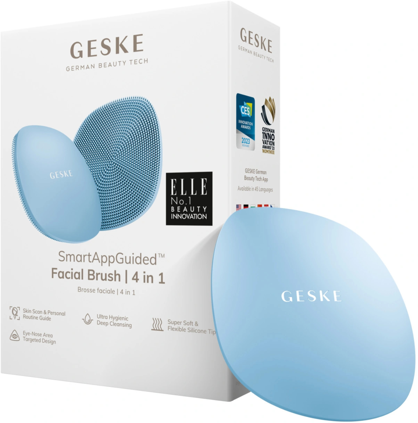 Щітка для чищення обличчя GESKE Facial Brush 4 в 1 аквамарин (GK000018AQ01) - Фото 1