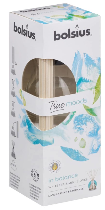 Купить Аромадиффузор Bolsius 45мл in balance Белый чай и листья мяты (806713) - Фото 1 Аромадиффузор Bolsius 45мл in balance Белый чай и листья мяты (806713) - Фото 1