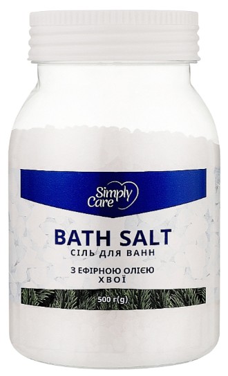 Сіль для ванни Simply Care з хвоєю 500 г (4820275550026) - Фото 1