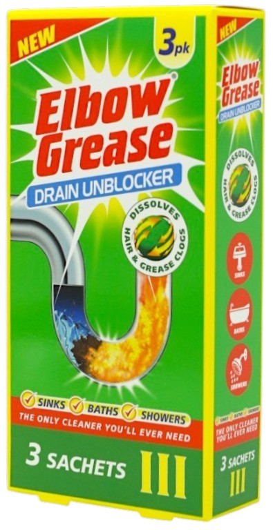 Засіб для чищення універсальний Elbow Grease Саше для прочищення труб 3х25 г (EGSFPC325)