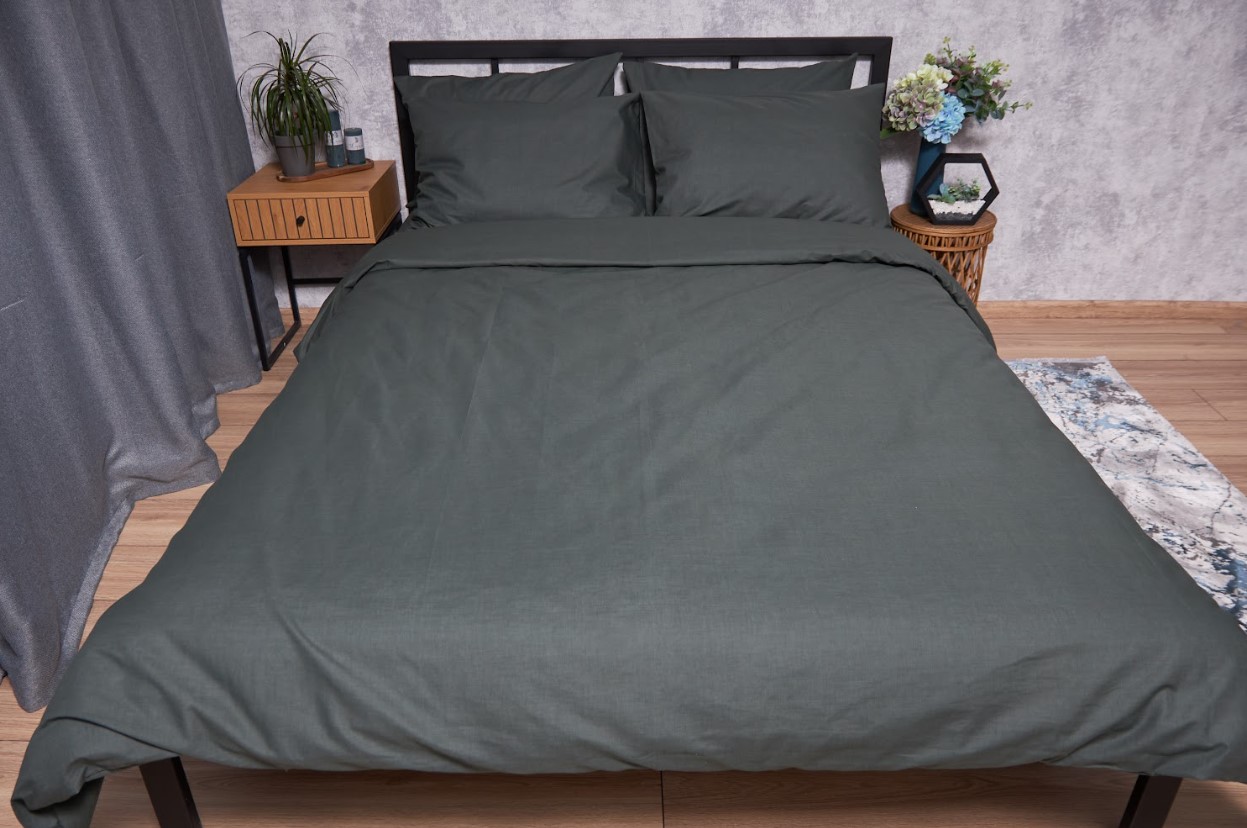 Купить Комплект постельного белья Moon&Star Бязь Gold Люкс Dark Green King Size 220x240 (MS-820002159) - Фото 1 Комплект постельного белья Moon&Star Бязь Gold Люкс Dark Green King Size 220x240 (MS-820002159) - Фото 1