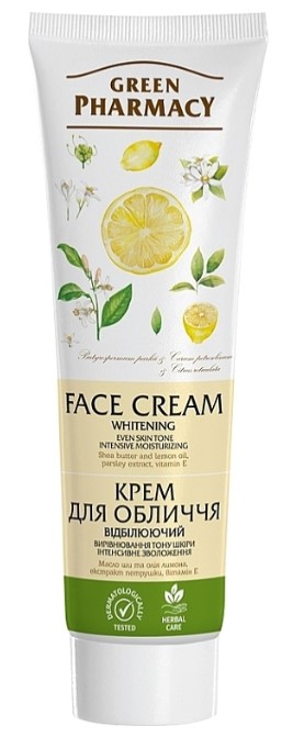 Крем для лица Green Pharmacy отбеливающий 100 мл (4823015925160) - Фото 1