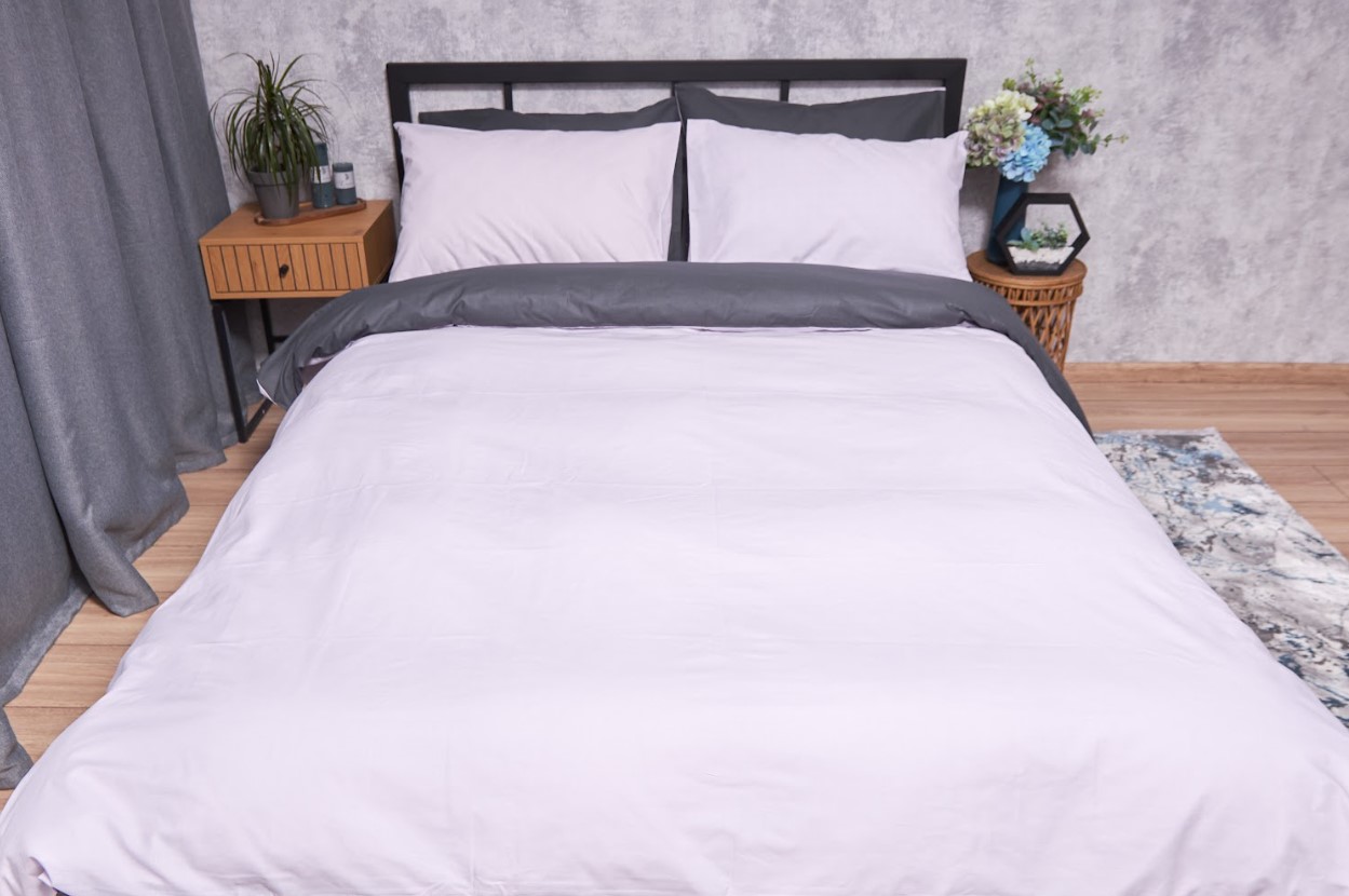 Комплект постільної білизни Moon&Star Бязь Gold Люкс Orchid Gray King Size 220x240 (MS-820002333) - Фото 1