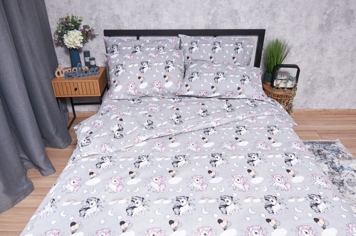 Комплект постельного белья Moon&Star Бязь Gold Люкс Unicorn King Size 220x240 (MS-820001776) - Фото 1