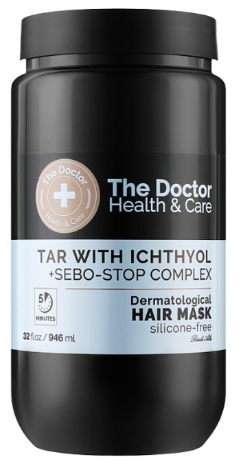 Маска для волосся The Doctor Health&Care 946 мл Tar with Ichthyol&Sebo-stop Complex (8588006041637) - Фото 1