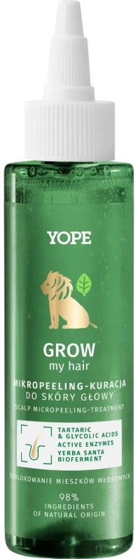 Сыворотка для волос Yope GROW MY HAIR Scalp Micropeeling-Treatment 115 мл (5903760208196) - Фото 1
