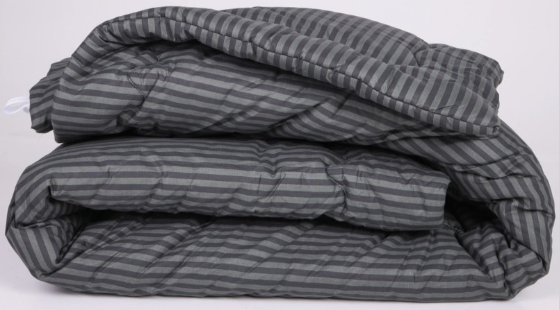 Ковдра дитяча демісезонна MirSon №161 Сolor Fun Line 17-0611 Stripe Black Вовна 110х140 см +нав 2 шт. (2200010857108) - Фото 1