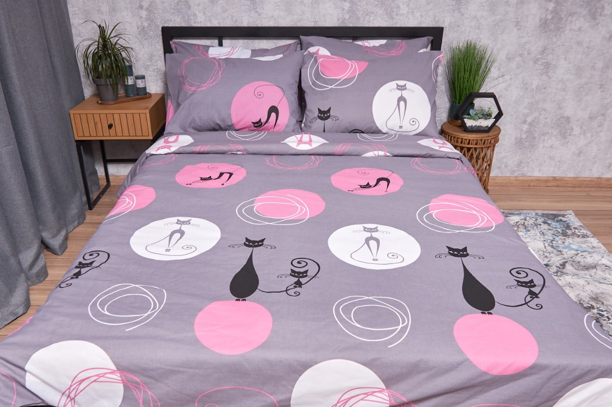 Купити Комплект постільної білизни Moon&Star Бязь Gold Люкс Mauve Cats King Size 220x240 (MS-820002616) - Фото 1 Комплект постільної білизни Moon&Star Бязь Gold Люкс Mauve Cats King Size 220x240 (MS-820002616) - Фото 1