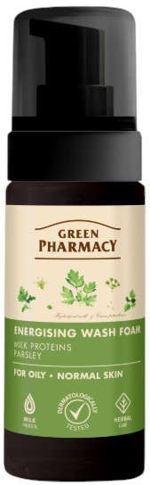 Пінка для вмивання Green Pharmacy 150 мл енергетична жирної та нормальної шкіри (4823015911729) - Фото 1